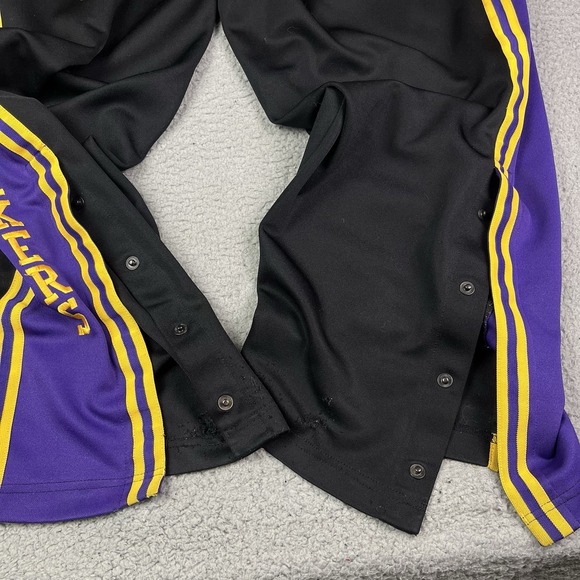 Nike Team Los Angeles Lakers Pants Size L Warm-up 61 Retro Black Ankle Button - Picture 11 of 16